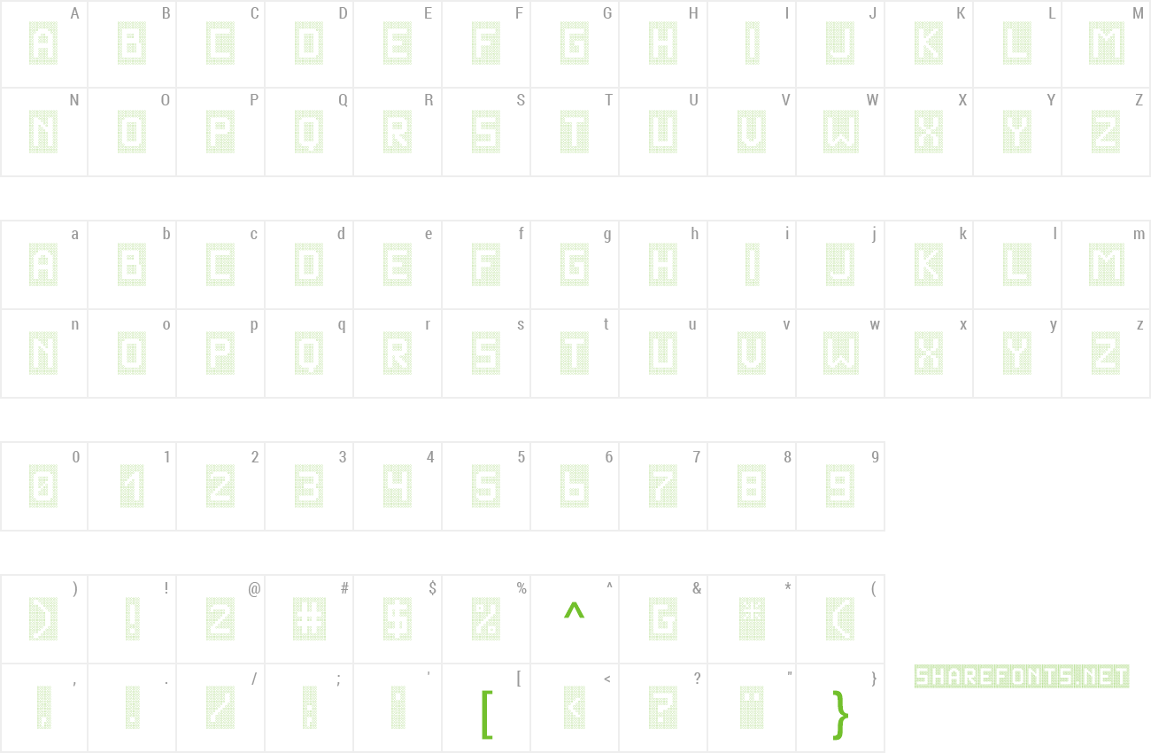 Font VegasTWENTYTWO preview